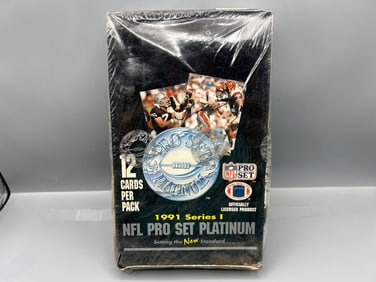 1991 Pro Set Platinum Series 1 Football Sealed Wax Box