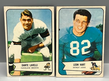 1954 Bowman Dante Lavelli #111 & Leon Hart #112