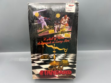 1994 Gold Standard Signature Rookies Sealed Wax Box - Partial Wrapper Opening