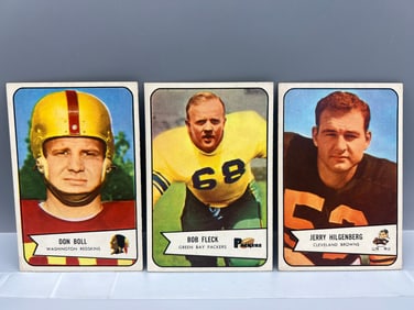 Lot of (3) 1954 Bowman Football SP Rookie Cards - Varying Conditions - #89, #94, & #95