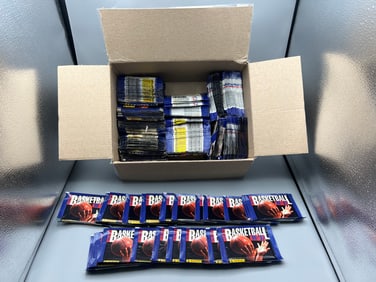 Lot of (300+) 1996-97 Panini Basketball Sticker Packs - 7 Full Boxes of Packs - Most Packs Have