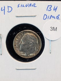 1964-D Roosevelt Dime- 90% Silver