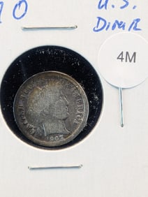 1907-O Barber Dime- 90% Silver