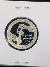 2015-S 90% Silver Proof ATB Quarter Saratoga National Historic Park (NY)