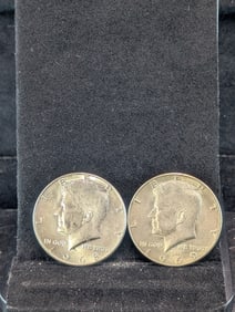1968-D & 1969-D Kennedy Half Dollars. 40% Silver.