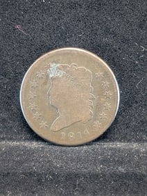 1814 United States Classic Head Large Cent. Rare Vintage Type Coin.