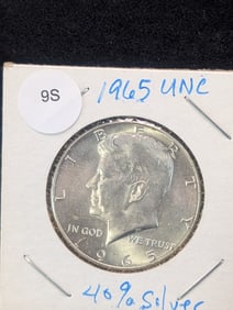 1965-P UNC Kennedy Half Dollar. 40% Silver