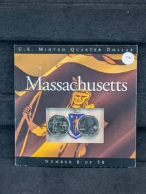 2000 P&D U.S. Mint Massachusetts State Quarter Set