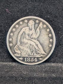 1854-O With Arrows United States Seated Liberty Half Dollar. Scarce New Orleans Mint Vintage Type