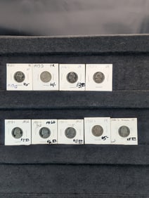 9 Proof Jefferson Nickels