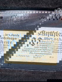 1919 City of Salzburg 10 Heller Bank Note (back is blank)