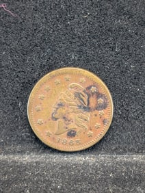 1863 Patriotic Civil War Token. OBV: Liberty Head. REV: "Union For Ever".