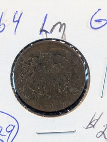 1864 US 2 Cent Piece