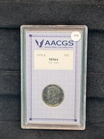 1976-S Kennedy Half Dollar MS 64 By AACGS