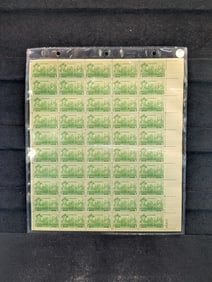 1936 John Paul Jones And John Barry, Army & Navy 1-Cent Sheet Of 50 U.S. Stamps. Scotts #790.
