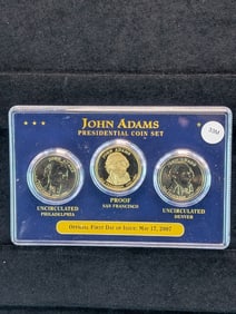 2007 P D & S John Adams Presidential Dollars Proof Set