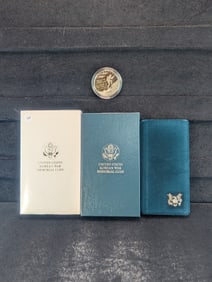 1991-P Korean War Memorial Proof Silver Dollar with Box & COA