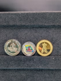 3 Baseball Tokens (2007 Angels Western Champs, St. Louis Cardinal Champs & 2012 Season