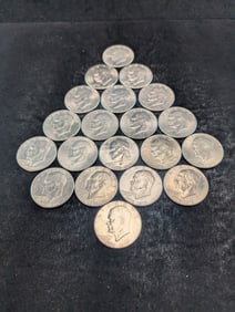 Roll Of 20 1776-1976 Bicentennial Eisenhower Dollars.