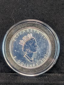 2001 Canada 5 Dollar .9999 Silver Maple Leaf, 1 Troy Ounce
