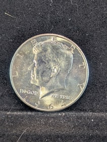1964 Kennedy Half Dollar, 90% Silver