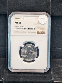 1964 Washington Quarter MS 66 By NGC