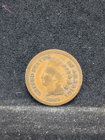 1864-Bronze Indian Head Cent. Vintage Type Coin. Civil War Year.