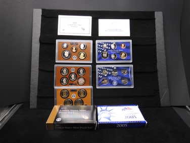 2005-S & 2011-S United States Proof Sets With OGP & COA's. 25 Coins.