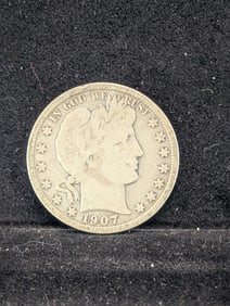 1907-S Barber Half Dollar
