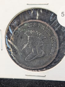 1849 California Twenty Dollars Cincinnati Mining And Tracing Company Token