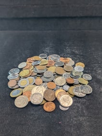 1 Pound World Coins (Many Proof/Unc-About 100 Coins) Unsearched!