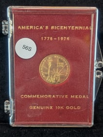10K Gold 1776-1976 America's Bicentennial Commemorative Medal