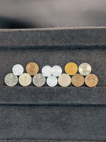 13-Japanese Coins, (Some UNC-BU), In 2x2 Flips!