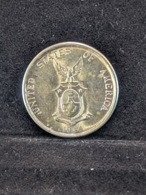 1944-S 50 Centavos, 10 grams, 75% Silver.