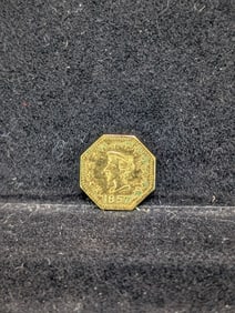 1857 California Gold 1/2 Dollar Token. 24K, 0.5 grams.