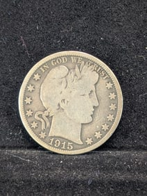 1915 Barber Half Dollar