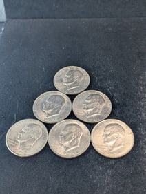 1971 P & D, 1972 P & D, & 1974 P & D Eisenhower Dollars.