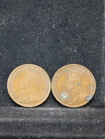 2-1916 Canadian (XF-Great Details) One Cent, 109 Years Old!