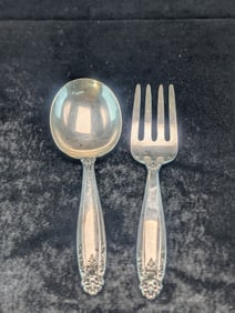 Sterling Silver Baby Spoon & Fork 1.28 oz. 36.6 grams.