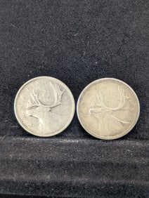 1947 & 1956 Canada 25 Cents