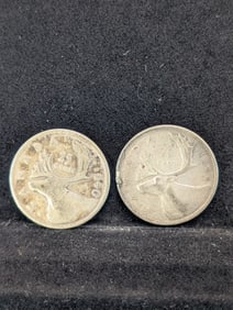 1940 & 1944 Canada 25 Cents