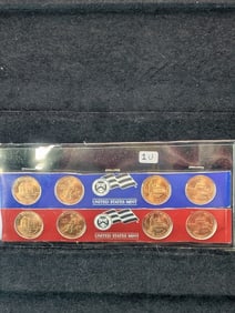8- 2009 P&D Mint Lincoln Cents still in mint packaging.