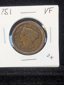 1851 Braided Hair Large Cent
