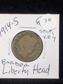 1914-S Barber Liberty Quarter