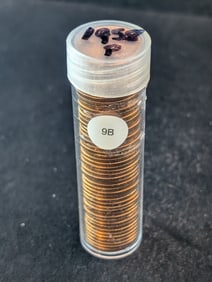 Tube of 1958-P Lincoln Wheat Cents