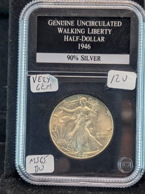 1946 Gem BU Walking Liberty Half Dollar . Books $62 in MS63, $94 in MS64 and $115 in MS65. Really