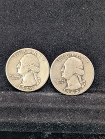 1943-P & 1944-P Silver Washington Quarters