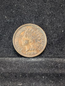 1900 Indian Head Cent Full Liberty 4 Diamonds AU