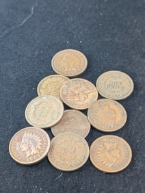 10 Mixed Date Indian Head Cents