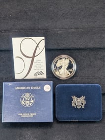 2008-W American Silver Eagle in OGP with COA